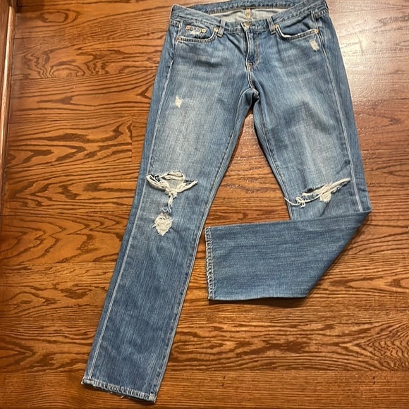 J. Crew Denim - J CREW women’s Vintage matchstick low rise slim leg jeans distressed 29R